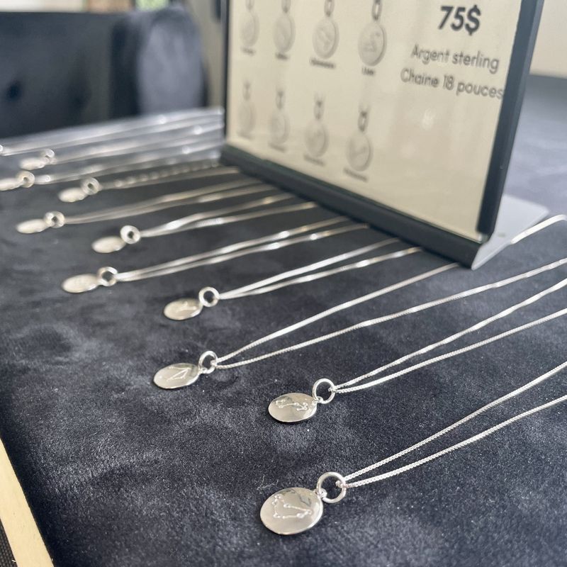 Collier Constellation Zodiaque en argent sterling