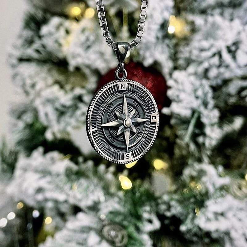 Collier Boussole en argent sterling