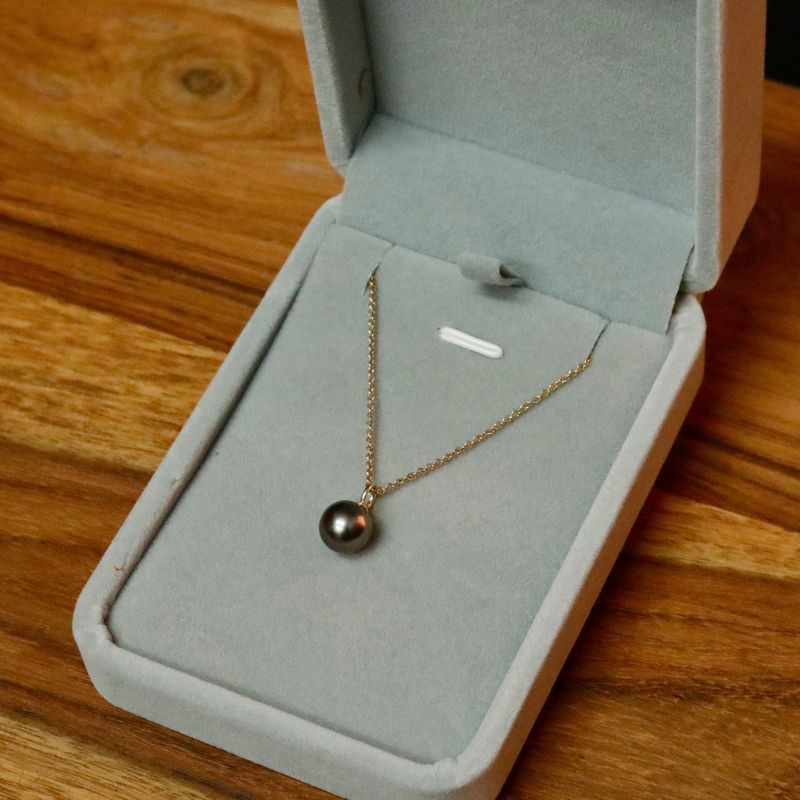 Collier perle de Tahiti et or 14K
