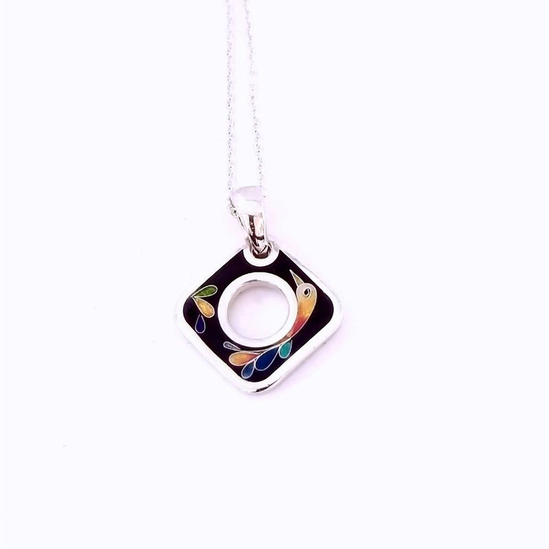 Collier Oiseau d'émail