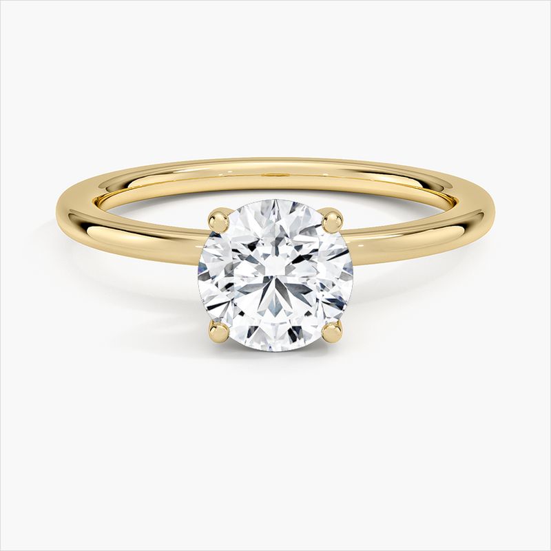 Bague solitaire Classique en or 14K et diamant 1 ct