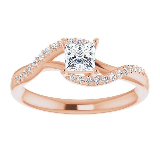 Bague Princesse en or 14K et diamants
