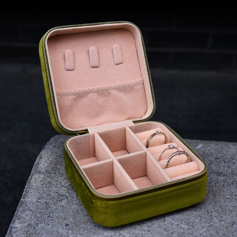 Coffret à bijoux vert