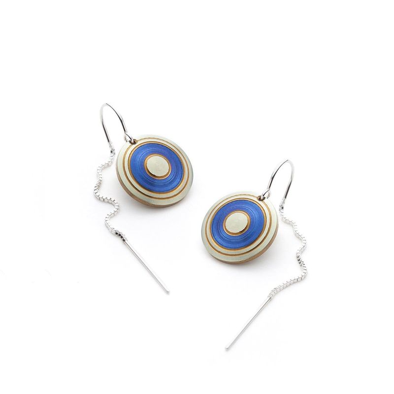 Boucles d'oreilles en argent et titanium