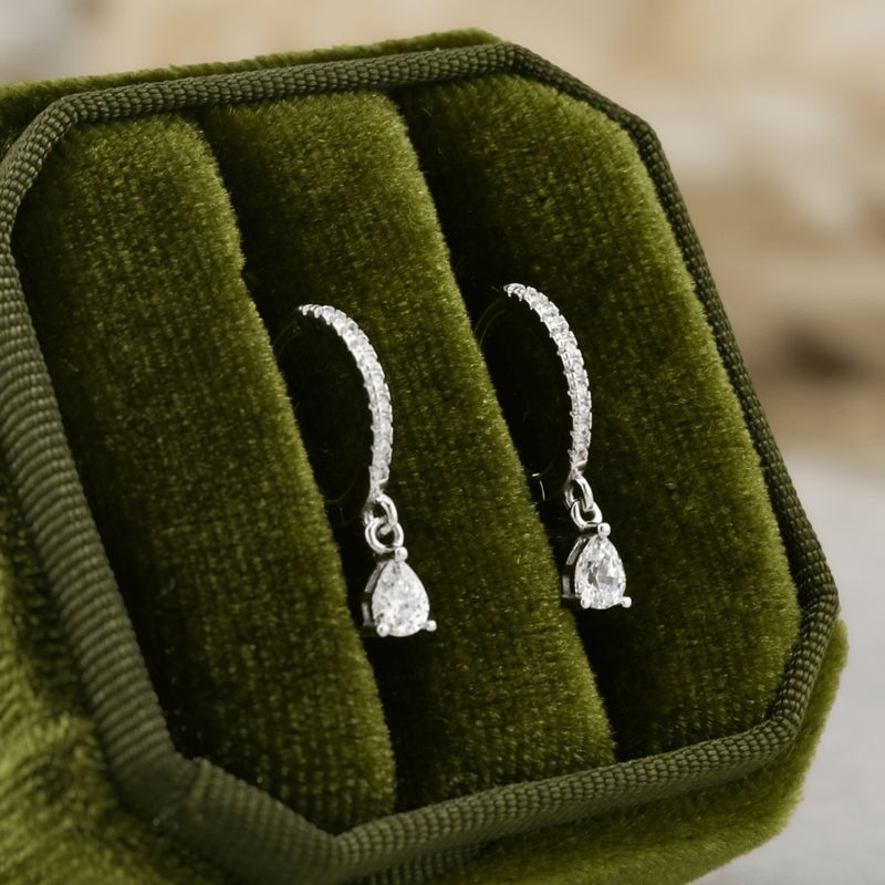 Boucles d'oreilles Huggies Gouttes en argent sterling