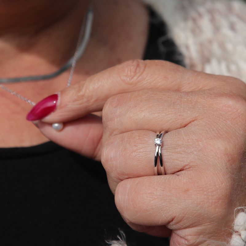 Bague Croisée en argent sterling