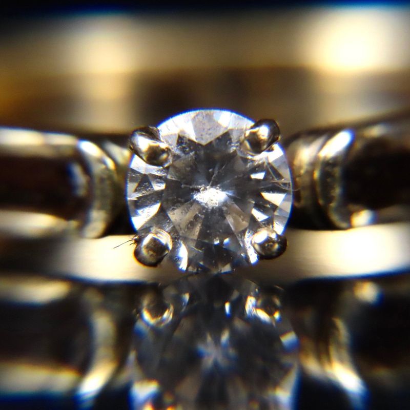 Bague Solitaire en bois, or 14K - 18K et moissanite personnalisée