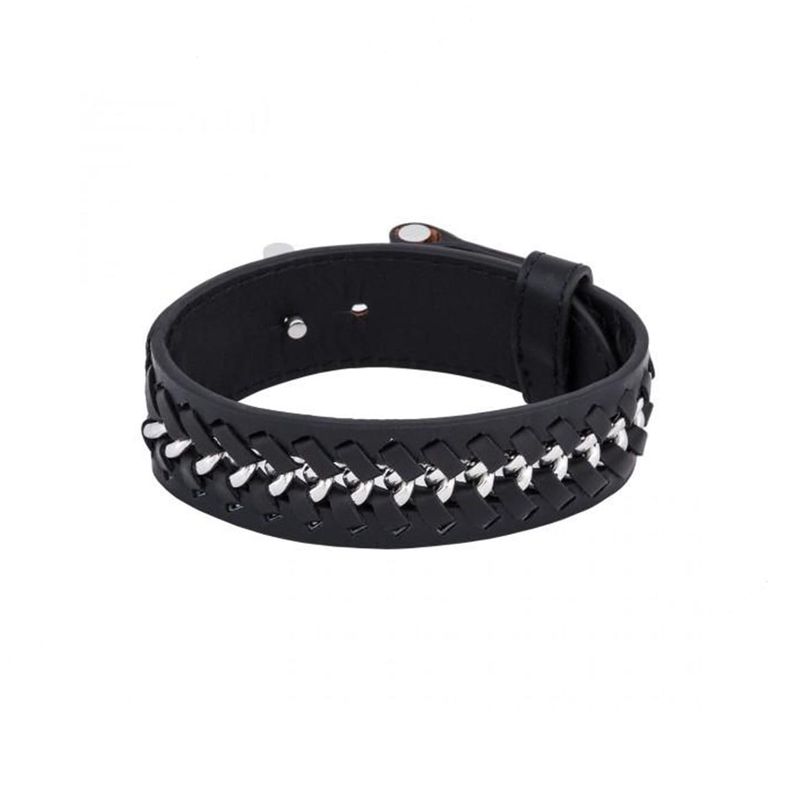 Bracelet Thorkel en cuir et acier