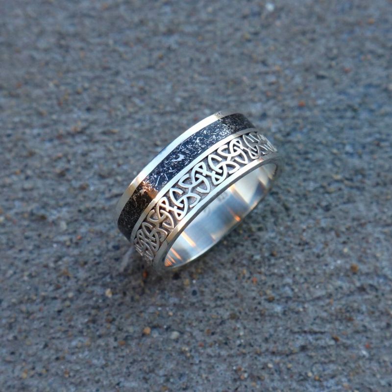 Bague jonc Météorite Celtique