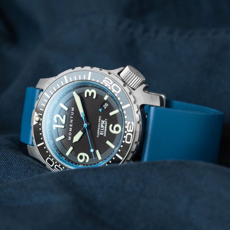 Montre à énergie solaire 44mm Torpedo bleu