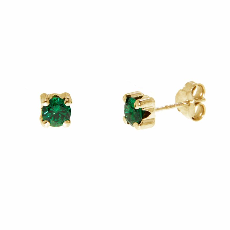 Boucles d'oreilles Pierres de naissance CZ en or jaune 10K