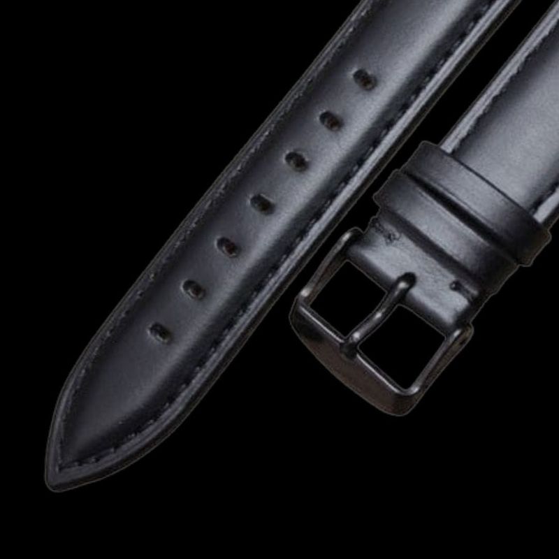 Bracelet de montre en cuir noir