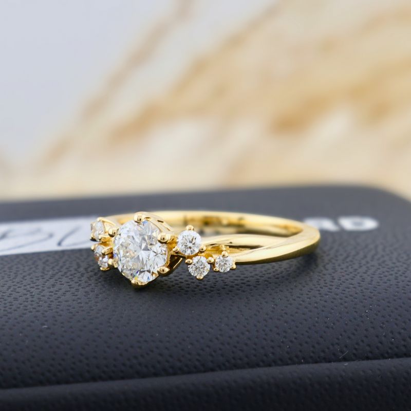 Bague solitaire Torsade en or 14K - 18K ou platine et diamant 0,55 ct