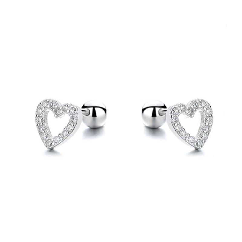 Boucles d'oreilles Coeurs en argent sterling
