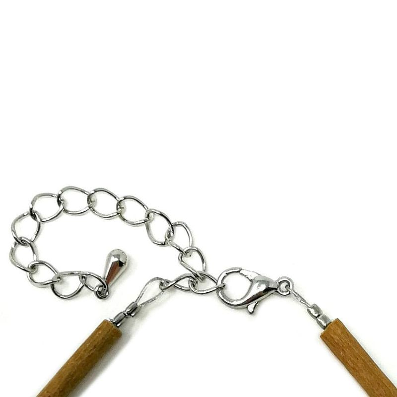 Bracelet de cheville en bois de noisetier et perles