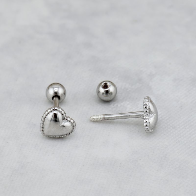 Boucles d'oreilles Coeurs en argent sterling