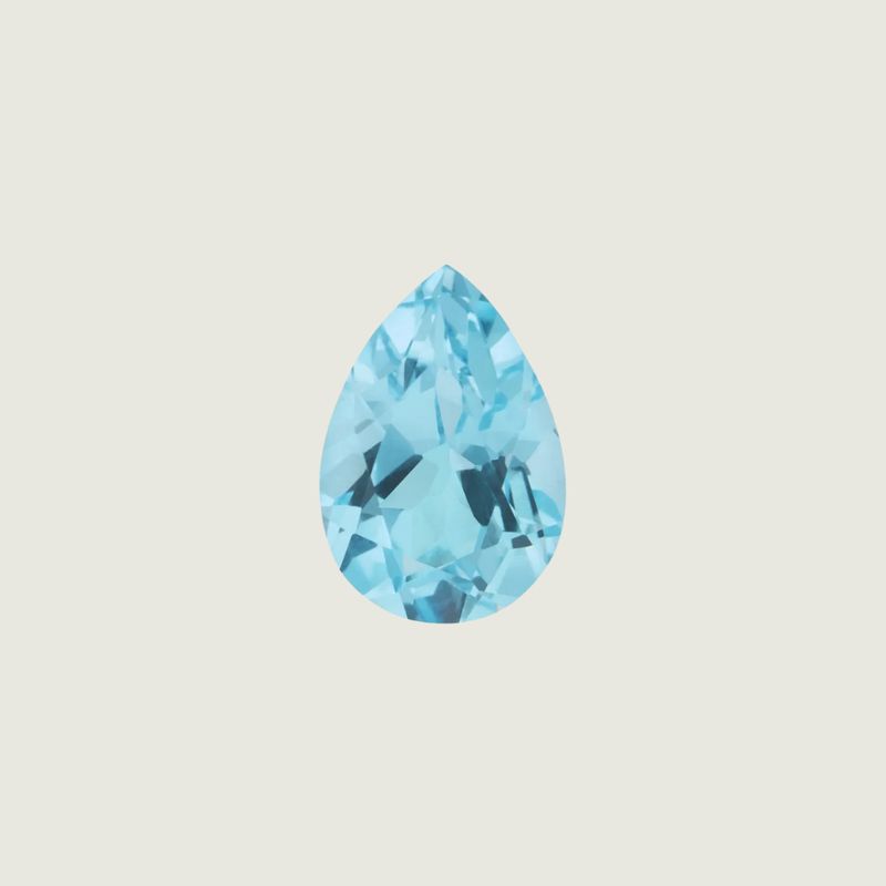 Topaze Naturel Taille Poire 5x8 mm