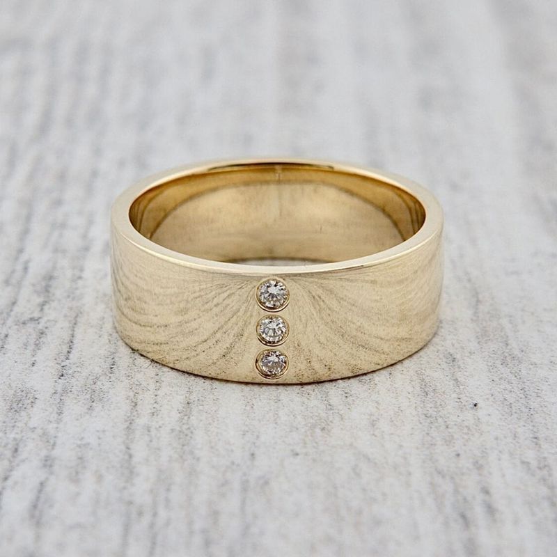Bague jonc Urbain en or 14K - 18K et diamants
