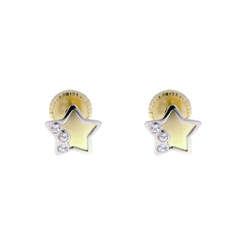 Boucles d'oreilles Petites étoiles en or 10K
