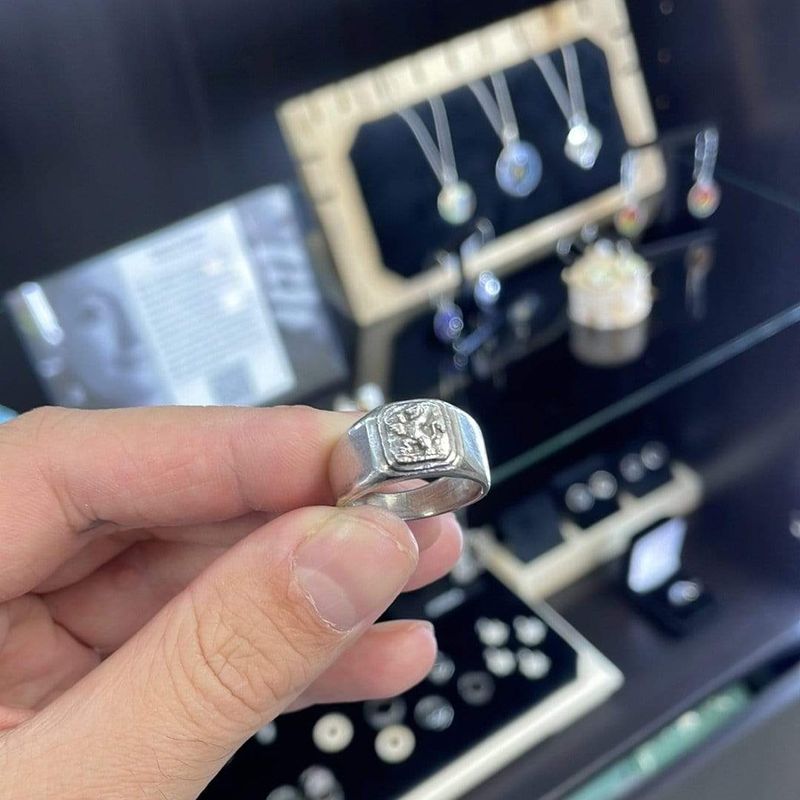 Bague Lion en argent sterling