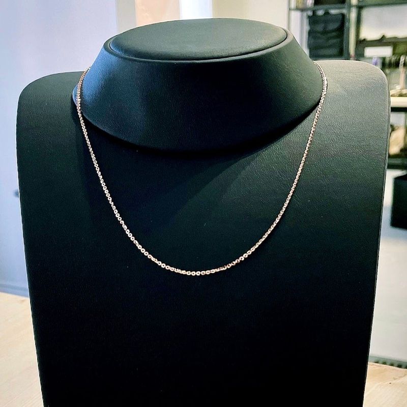 Chaîne Rolo en argent sterling ou or 10K