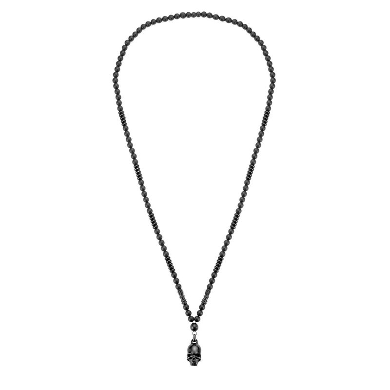 Collier Memento Mori en acier