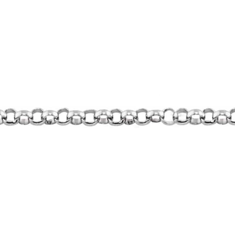 Bracelet de cheville Rolo en argent sterling