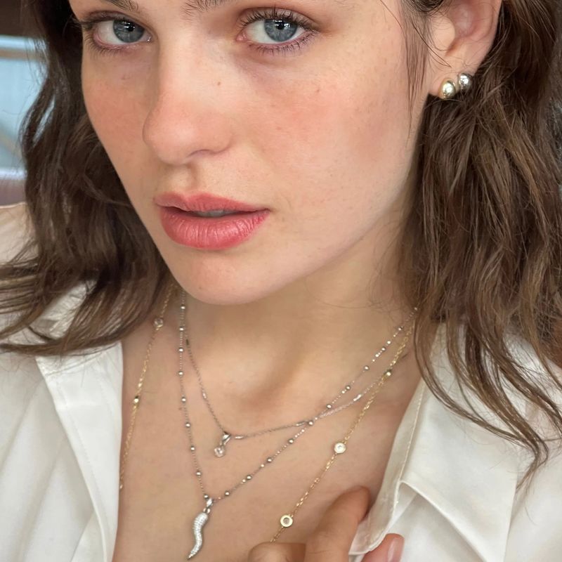 Collier Corno en argent sterling