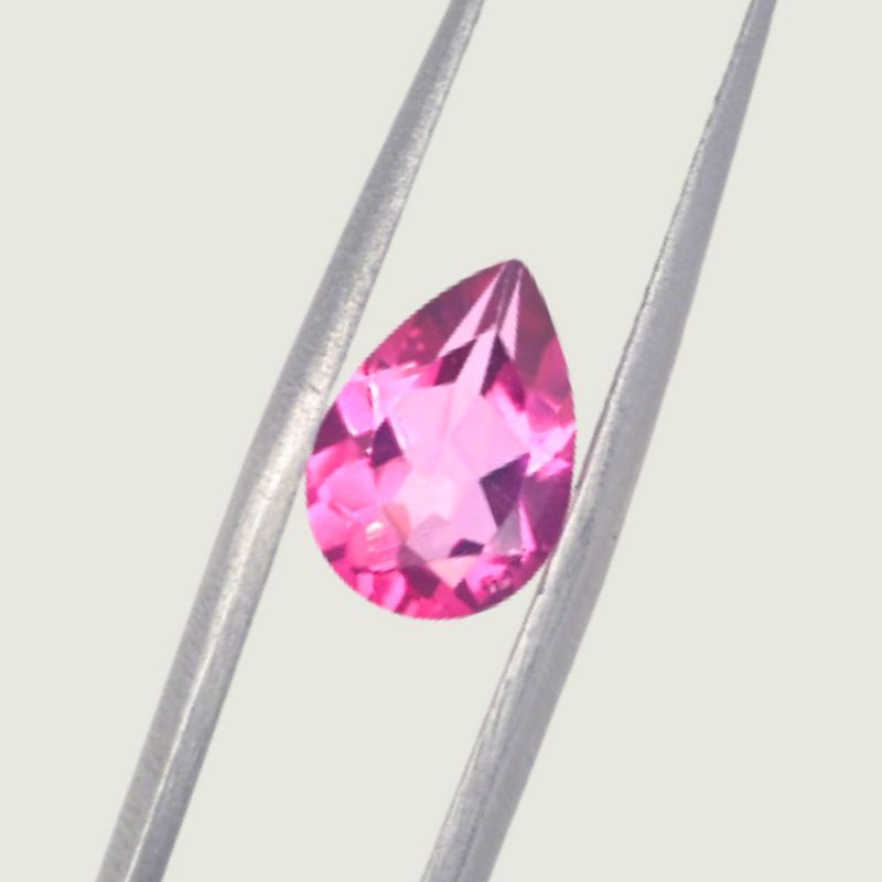 Topaze Naturel Rose Taille Poire 7x9 mm