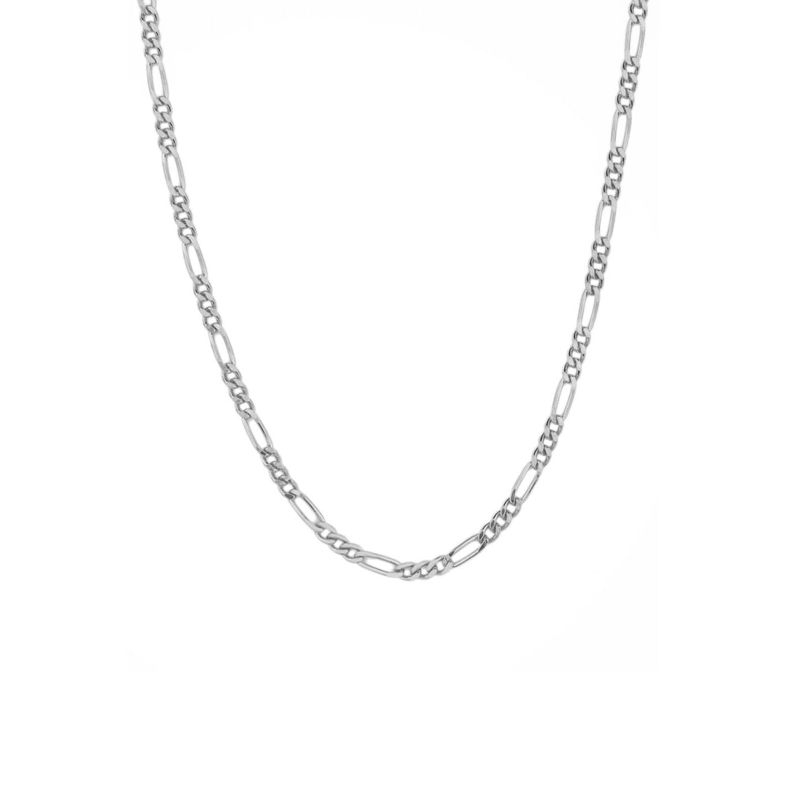 Chaîne Figaro en argent sterling