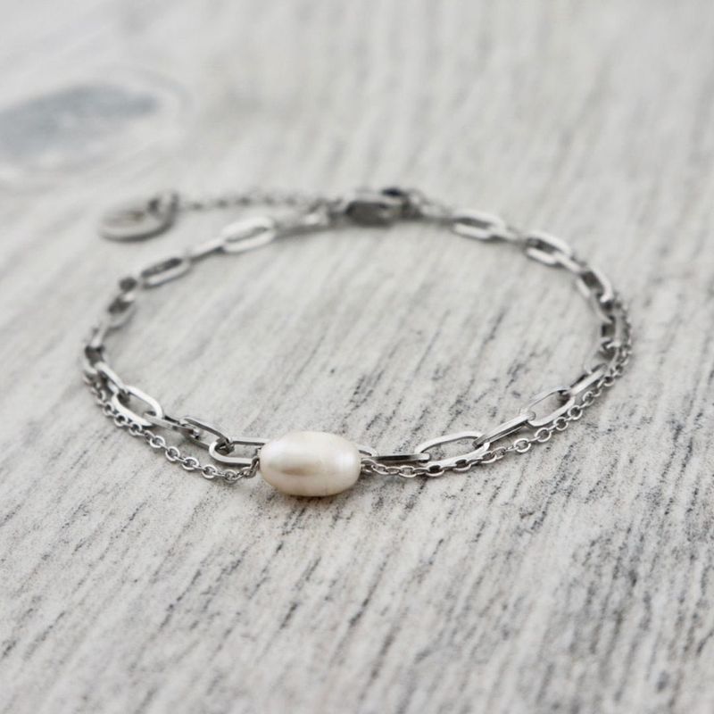Bracelet Double Éclisse en acier