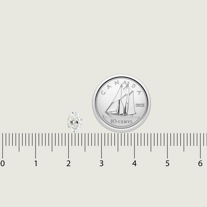 Diamant Naturel Taille Oval 0,51 ct G VS1