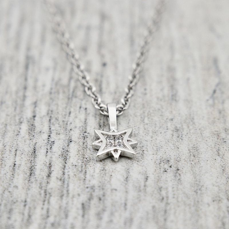 Collier Étoile du Nord en argent sterling