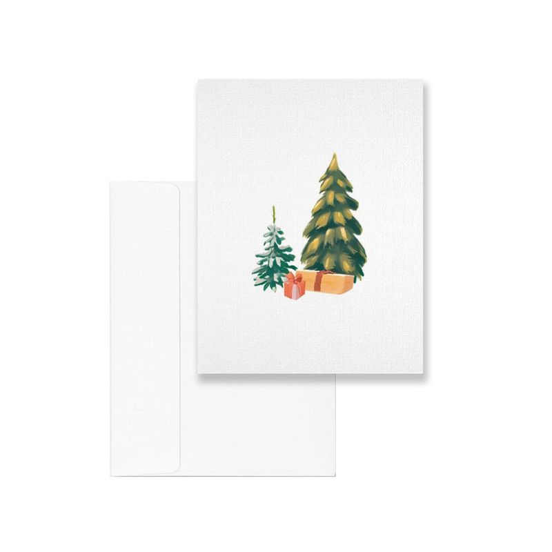 Carte de souhaits Cadeaux sous la Neige