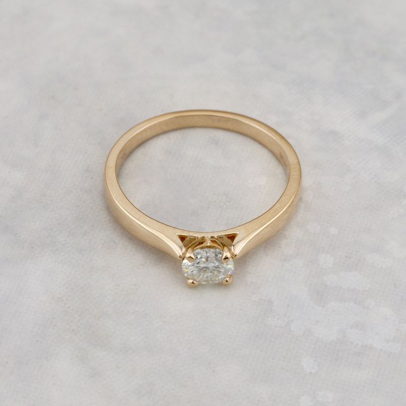 Bague solitaire Classique en or 14K -18K ou platine et diamant 0,5 ct