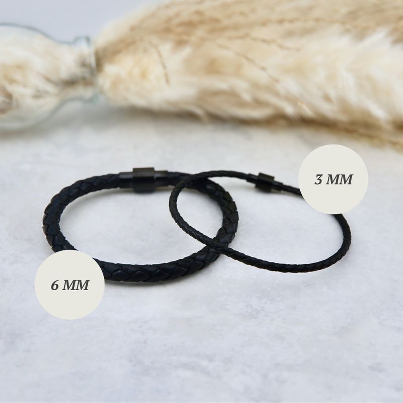 Bracelet Classique en cuir et acier