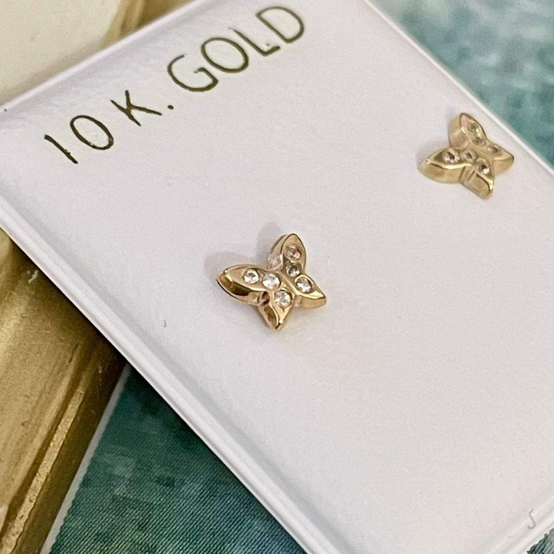 Boucles d'oreilles Papillons en or 10K