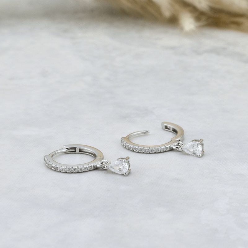 Boucles d'oreilles Huggies Gouttes en argent sterling