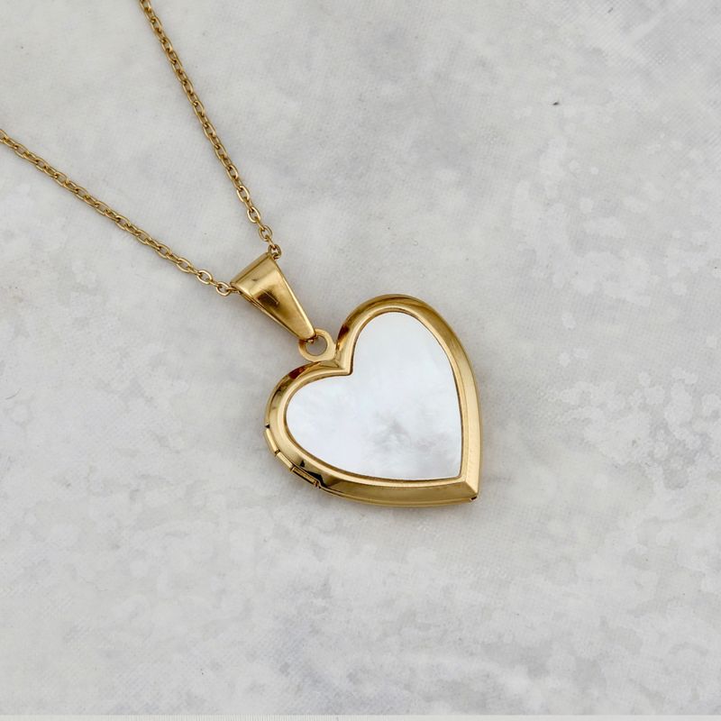 Collier porte-photos Coeur en acier