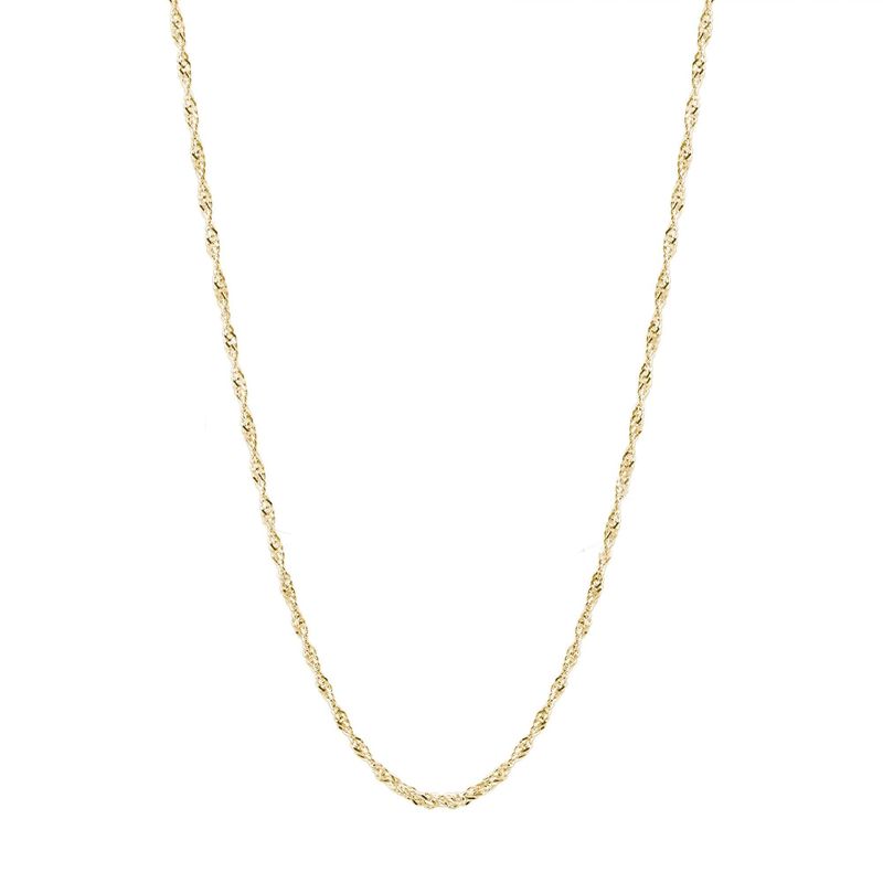 Chaine Singapour en argent sterling ou or 10K