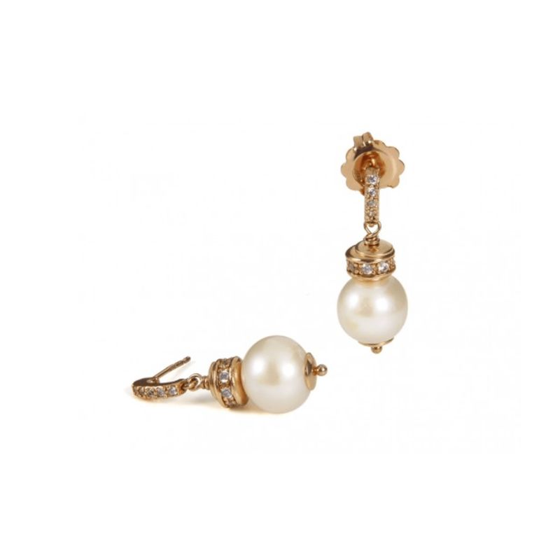Boucles d'oreilles perles et argent sterling