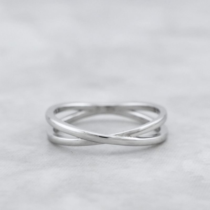 Bague Croisée en argent sterling