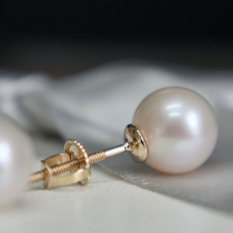 Boucles d’oreilles perles d’eau douce et or 14K