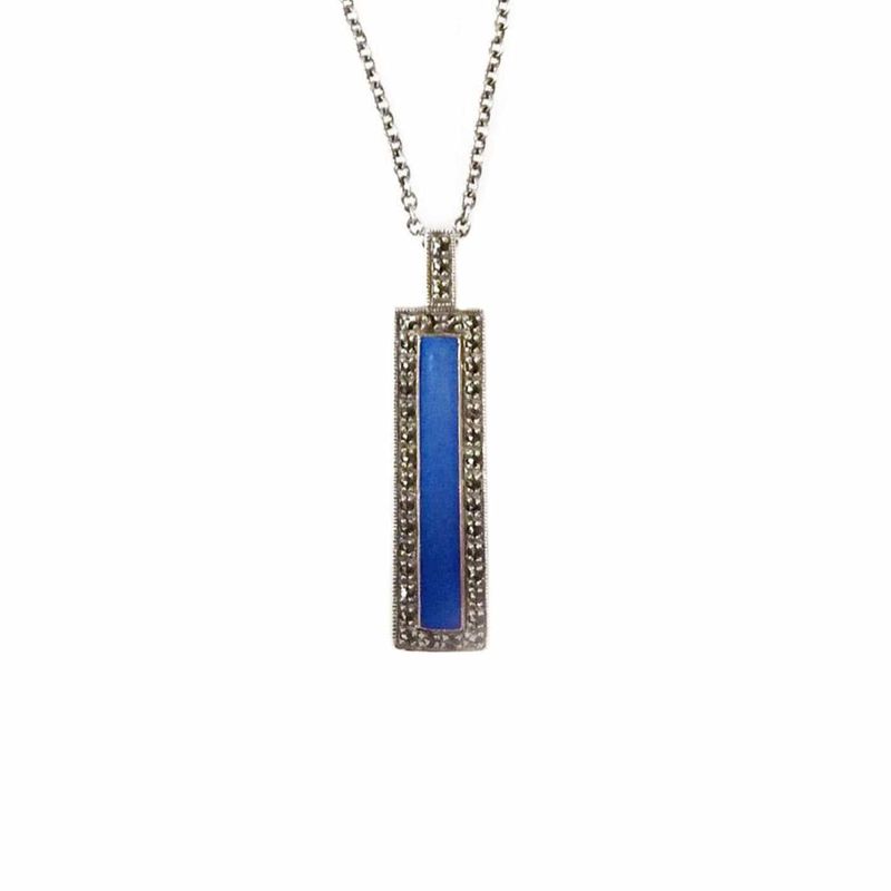 Collier Émail en argent et marcassites