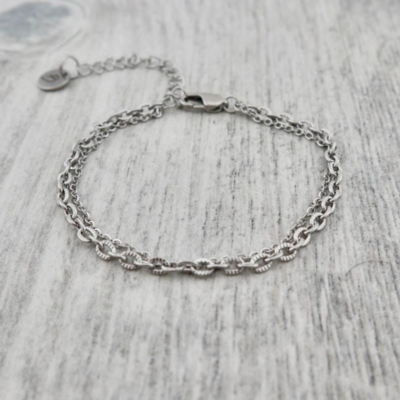 Bracelet Double Audace en acier