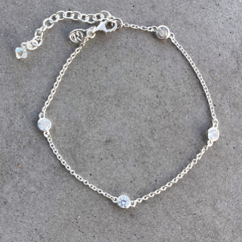 Bracelet Chaîne d'amour en argent sterling