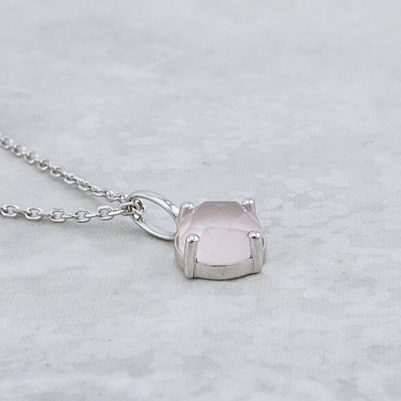 Collier en argent sterling et Quartz rose