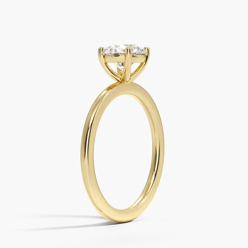 Bague solitaire Classique en or 14K et diamant 1 ct