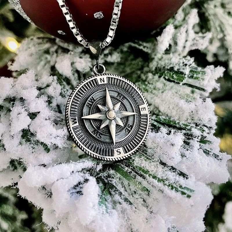 Collier Boussole en argent sterling