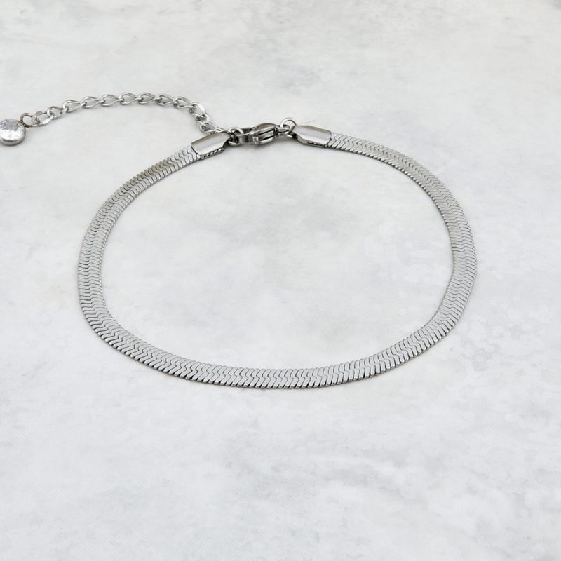 Bracelet de cheville maille Anglaise en acier